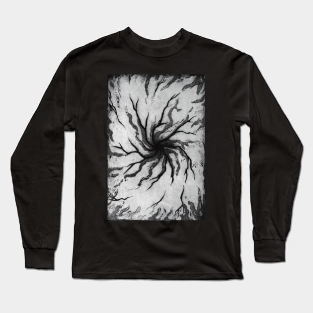 vortex depression pattern engraving Long Sleeve T-Shirt by maoudraw